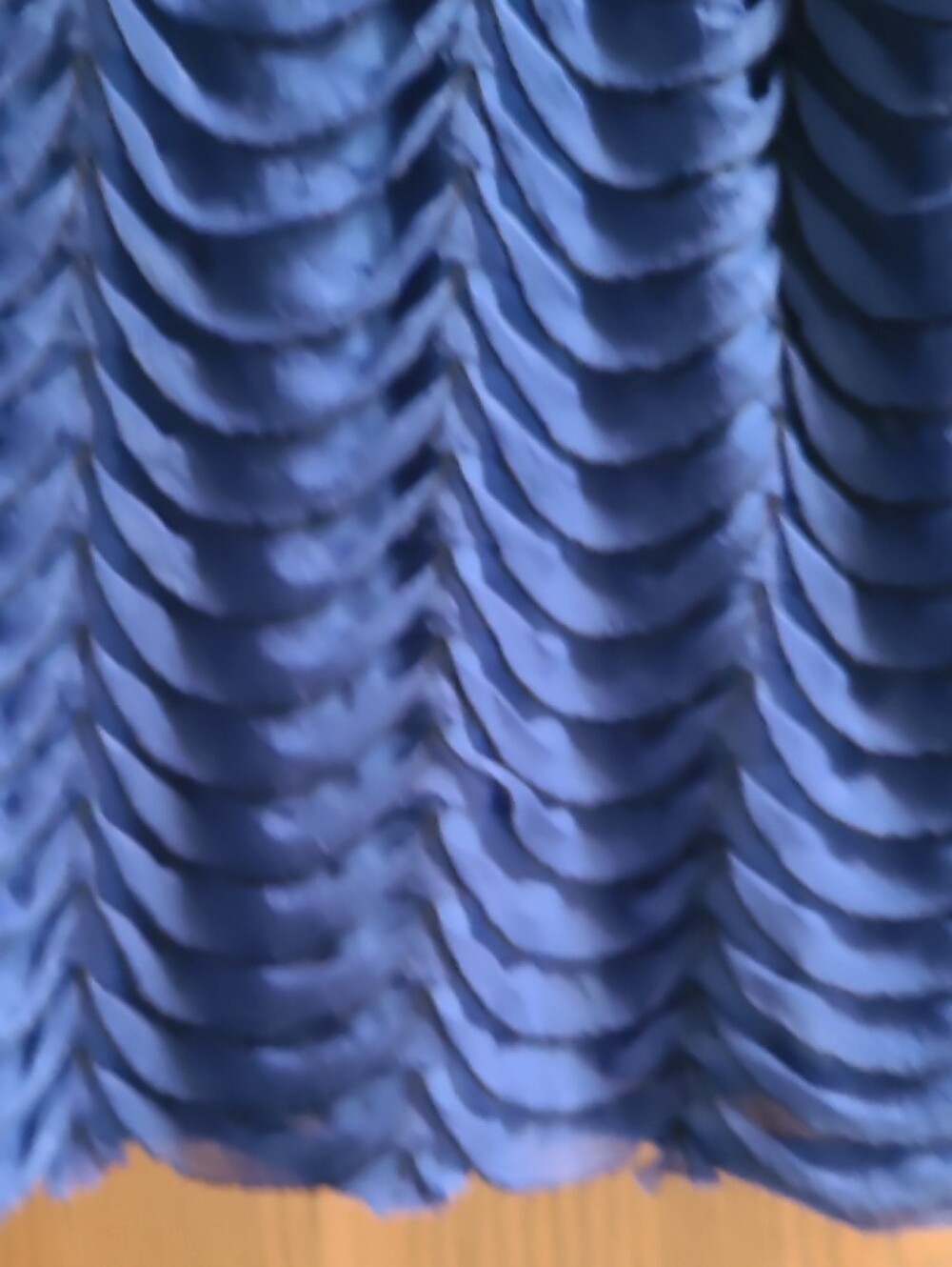 Essentials Royal Blue Ruffle Textured Blouse - Picture 4 of 6